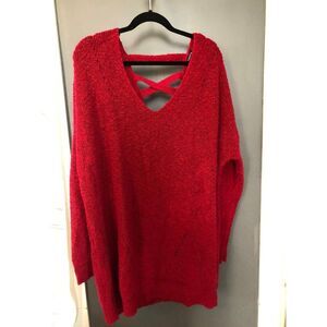 Torrid size 4 red open back sweater